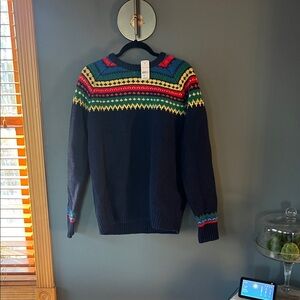Brooks Brothers Colorful Patterned Crewneck Sweater